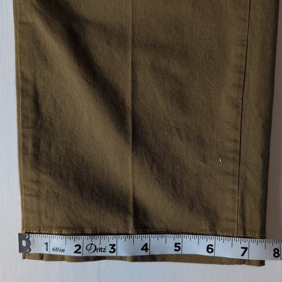Rowm Pants Mens Size 36X32 Brown Chino Straight Leg Commuter Casual Flat Front - Picture 14 of 16